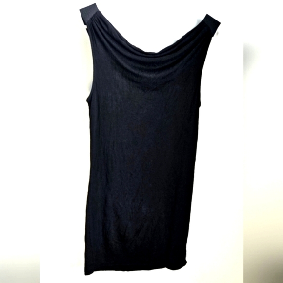 🟢3/$19🟢 Fluxus Bodycon LBD Little Black Dress Cowl Front Size Small - Picture 2 of 5